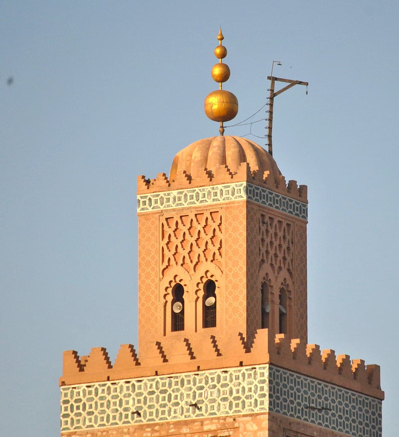 Decorative stonework detail on the Koutoubia Minaret